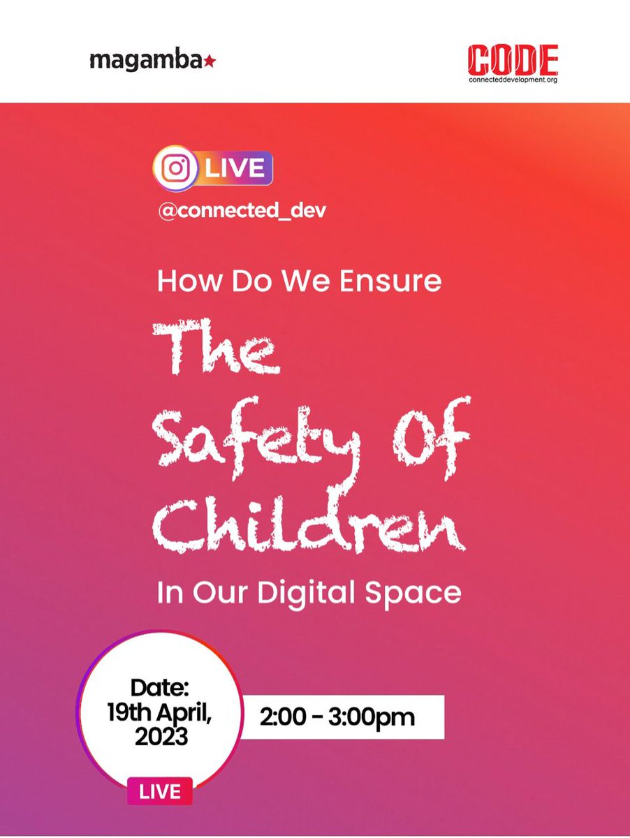 Elaska_mark01's tweet photo. With emerging digital technologies and platforms, how can we ensure the safety of children in our digital space?
Be a part of the conversation on
@Connected_dev Instagram live.
🗓️: 19th April
⏰: 2pm
#DMLAdvocate #SabiYouth https://t.co/l8qMuUD7Dh