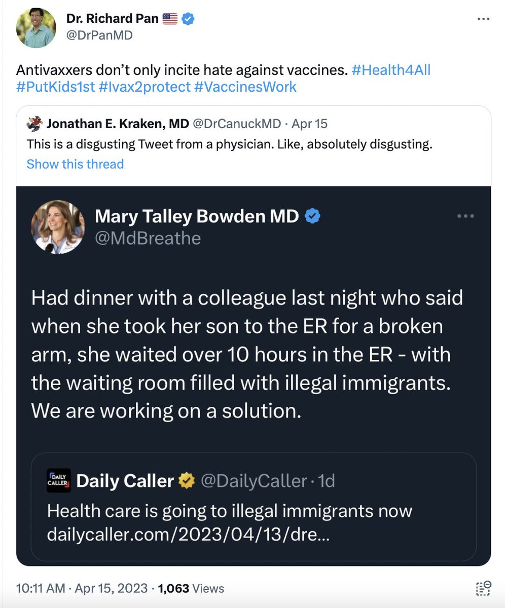 DrDickPan's tweet photo. Inciting hate against vaccines should be treated as a hate crime. What's more lovable than a vaccine? (Other than me, of course. 😊) https://t.co/FAhSeh2wMl