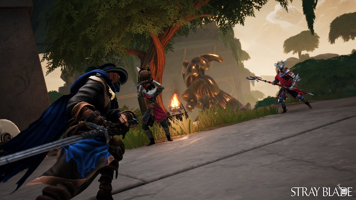 straybladegame's tweet photo. With only two days left until launch watch these new Stray Blade feature videos to gain an advantage on your adventure.

Boji: https://t.co/QxB7spmxMl

Progression: https://t.co/B9qRUukQy2

Combat: https://t.co/jG0Ic7ju5V

#StrayBlade https://t.co/0ZTRYkSnWA