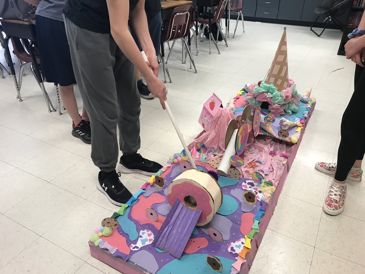 Alphabet_Miller's tweet photo. Had a blast playing through our mini golf courses with 8th grade ASE today! What a great unit! @gwcarvermiddle #oneccps https://t.co/Rro03ltBys
