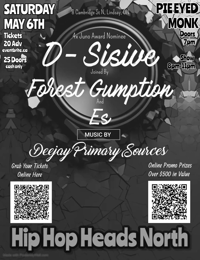 HGmonsterEs's tweet photo. Next show on the menu is May 6th in Lindsey, Ont. Will be rocking a 45min set. Plenty of catalogue to pick from. Excited to rock out alongside #PrimarySources #ForestGumption and @DerekChristoff Salute @1thingis4sure for the invite π
https://t.co/qSCpaDimea https://t.co/Gi1I8WnLxm