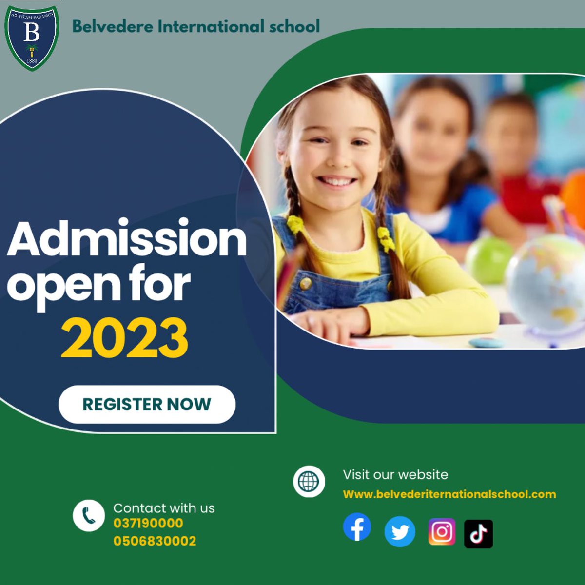BelvedereInt's tweet photo. Register your children now, special discount for health card holders, municipality, Strata, Al Ain Distribution Company
 We deliver the English National Curriculum, along with our Joint Study Programme, by highly qualified teachers with qualifications and experience . https://t.co/yaVJV8SX92