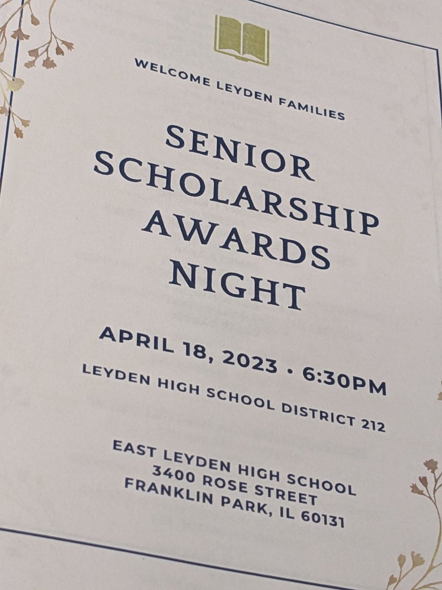 What a wonderful evening celebrating our students receiving senior scholarship awards! @leydenpride212 @DrSenteno @DominicManola #leydenpride