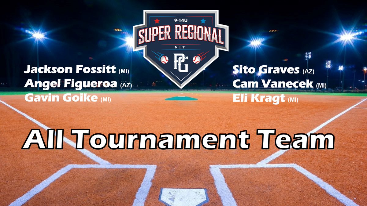 GLV Baseball had 6 players receive the "All Tournament Team"  award at the recent PG Spring Series Super Regional NIT in Las Vegas, NV.  Congratulations to Jackson Fossitt (MI), Angel Figueroa (AZ), Eli Kragt (MI), Sito Graves (AZ), Gavin Goike (MI),  Cam Vanecek (MI).