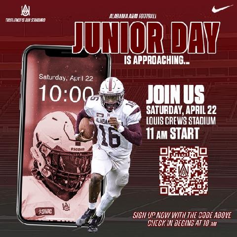 CoachFredT's tweet image. Junior Day is almost here!! GET A SPOT! We will have CARS, FOOD, TOURS, CHEERLEADERS &amp;amp;the BAND!! Come check out AAMU &amp;amp; see how YOU WILL LOVE THE HILL! #ChooseSuccessAAMU #BelieveAAMU #ThisIsNormal @AamufbR @AAMUAlumniTweet @mcaofal @MCAOFGA @minority_TN @HBCUGameday @HBCUSports1