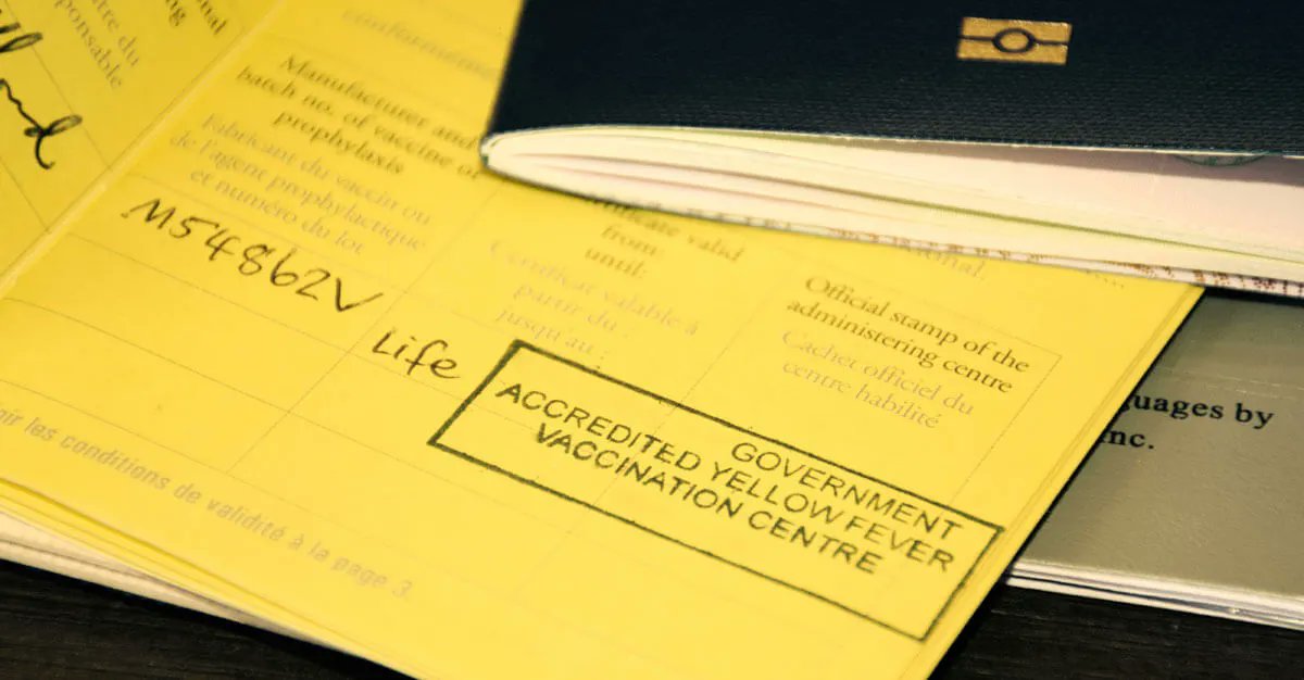 PassportHealthT's tweet photo. passport_health: Proof of yellow fever vaccination is required for travel to many countries. How long will your yellow fever vaccination card permit you for travel? https://t.co/Lci75aoazN https://t.co/24CuuaY0iI