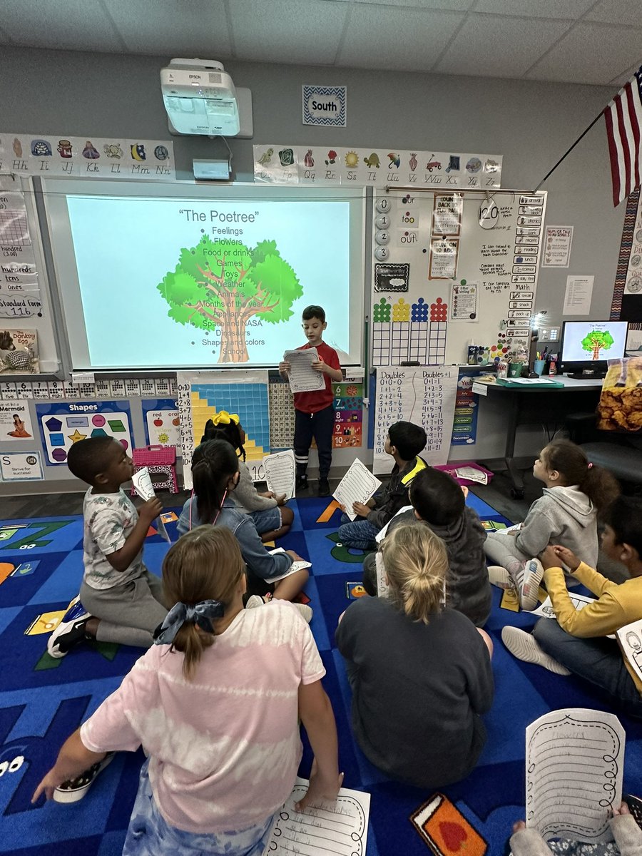 Williams1Marion's tweet photo. Students were excited to share some poetry after our lesson today! @MarionMavericks #20yearsME https://t.co/hveUZIuvfT