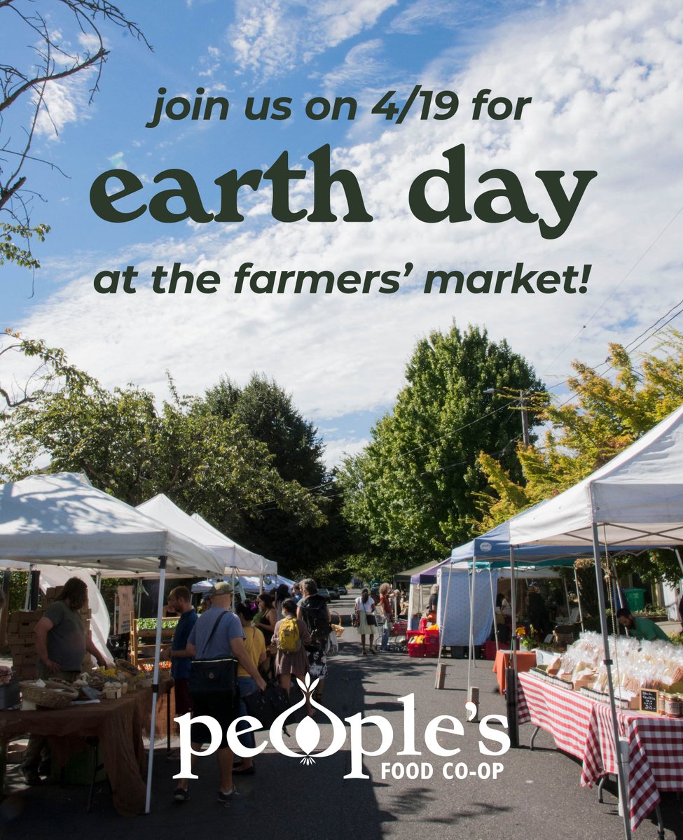 🌍 Celebrate Earth Day at our Farmers' Market tomorrow! 🌎
 Wednesday, 4/19, 2-7p at the Co-op

Can't make it? We are giving away free starts from Lil' Starts Farm in our courtyard on Saturday, 4/22, from 11-1p or until we run out!