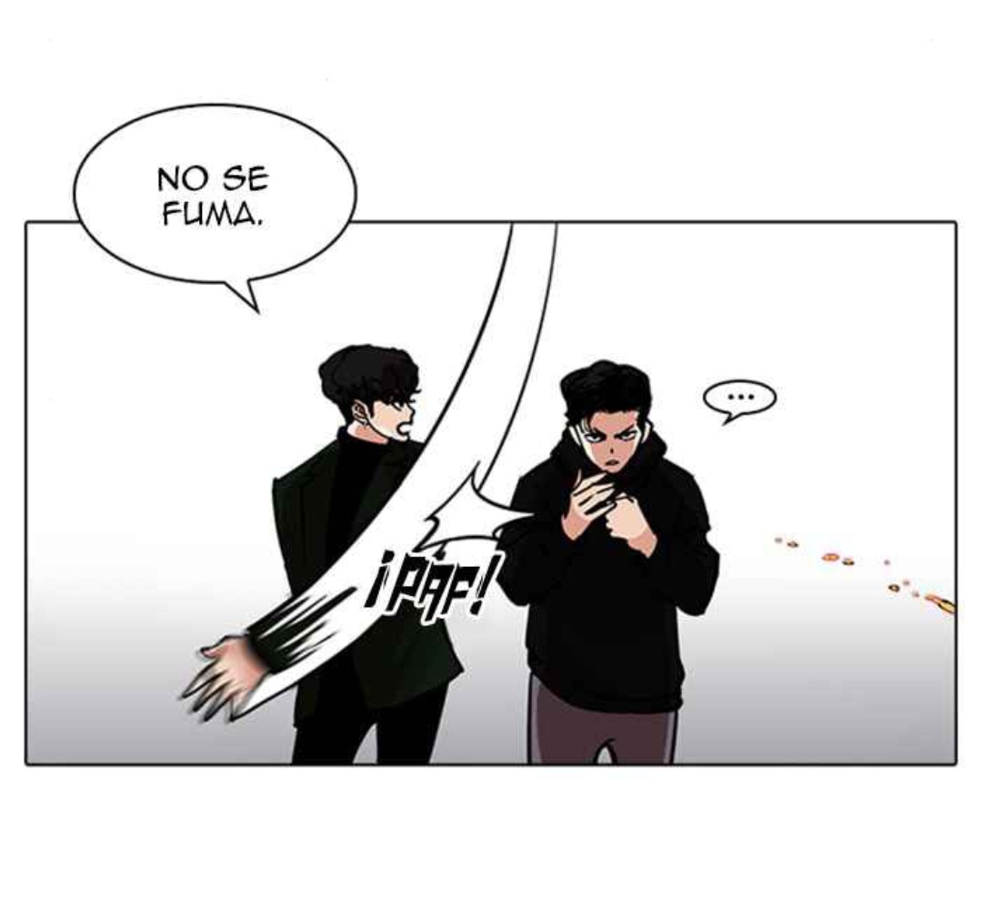 ⠀⠀     Ya volvió a ver a Zack fumando. Que bueno que volvió para vigilarlo. 

——— Que no se fuma, eso hace daño. Y no mires feo a Jay.