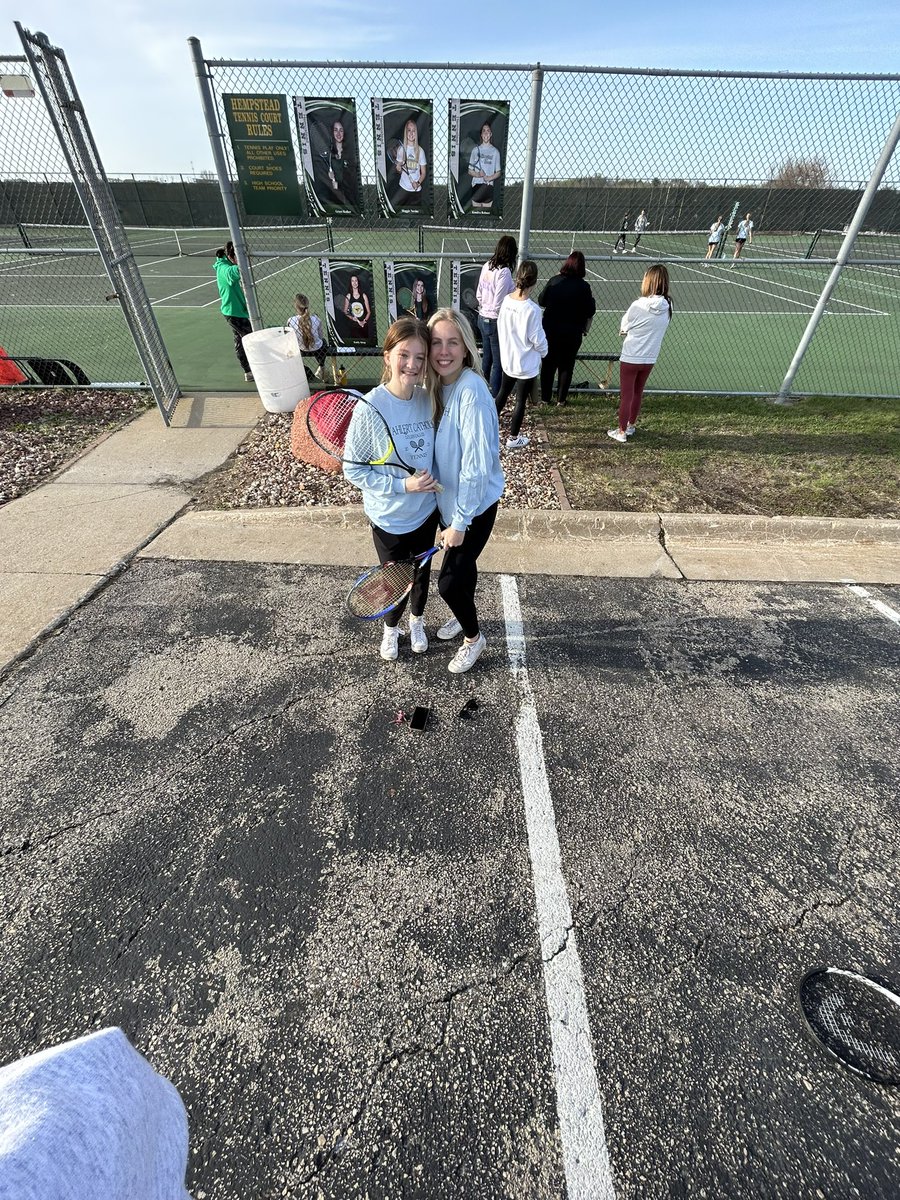 Tough one today against Hempstead but congratulations to our MVPs Kate Richardson and Avery Schmidt for their big win today in doubles!