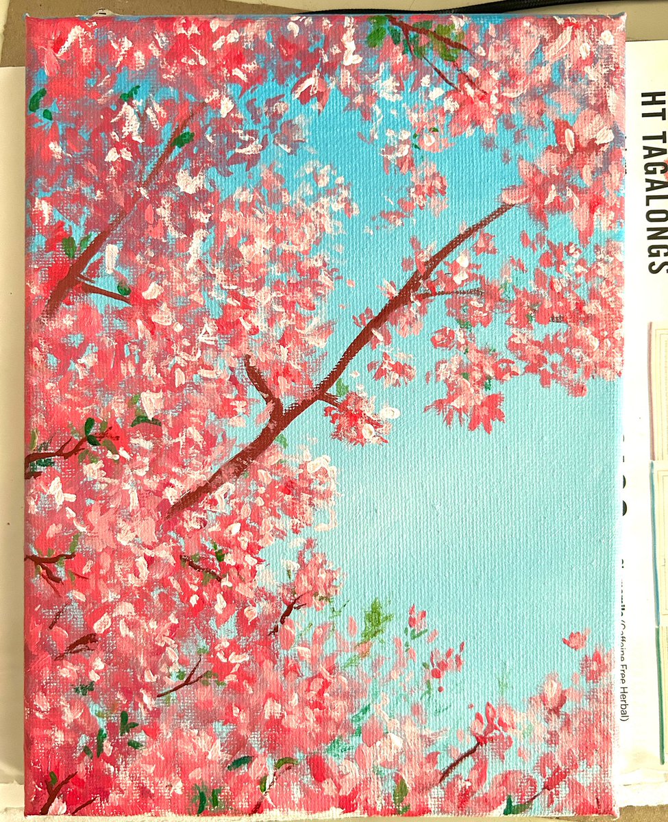 crownedmoon's tweet photo. Sakura painting I did over the weekend!

#art #painting #sakura https://t.co/athEuL6W3N