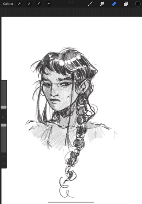 5 minute doodle of Katniss lmao I'm regressing into my 13 yr old self 
