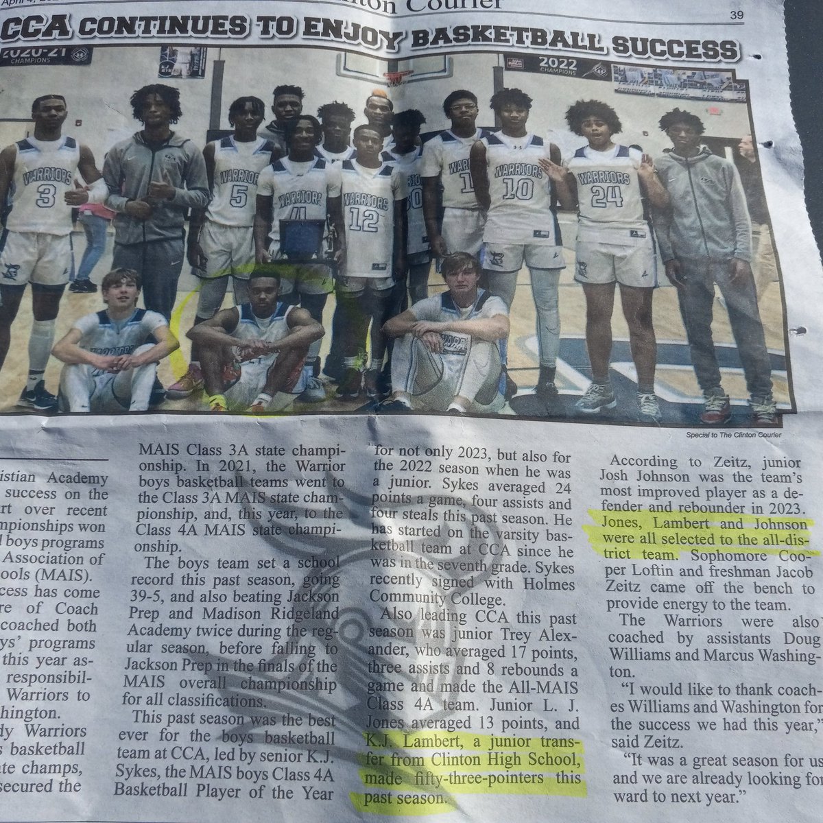LambertKawaski's tweet photo. 2024..! CLINTON CHRISTIAN ACADAMY..!KAWASKI LAMBERT..! KJ DA NEW BREED PURE SHOOTER HAS MADE! ALL DISTRICT TEAM.. 51 3 PONITERS..! ON THE SEASON CONGRATULATIONS TO THE CCA BOYS BASKETBALL TEAM ..! AND COACH JOSH ZIETZ.  BEST COACH IN 5A BASKETBALL..! https://t.co/9bhhc8z7tp