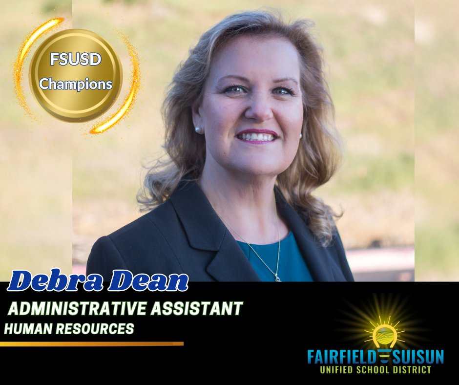 This week's appreciation post is dedicated to Debra Dean, administrative assistant in Human Resources. Debra is an exceptional employee who consistently goes above and beyond in her work. Debra, we appreciate you being an #FSUSD champion !
