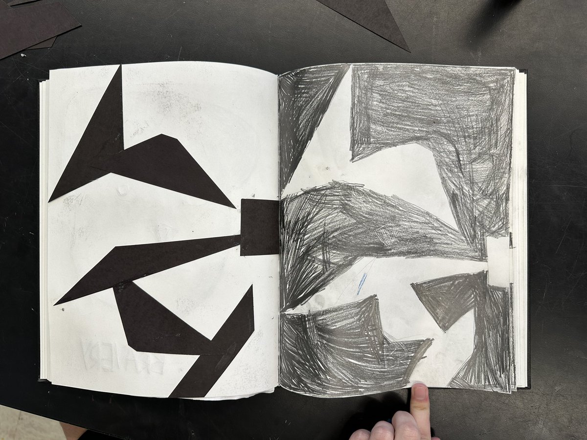 Jumping into Q4 negative space #FranzKlein with Studio Art, this is just the beginning! #studioart #negativespace #highschoolart