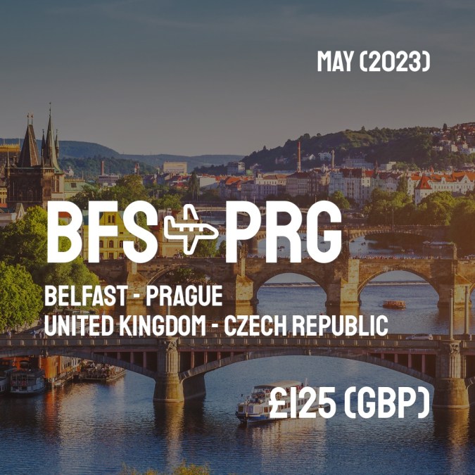 BFSCheapFly's tweet image. ✈️ Belfast (BFS) to Prague (PRG) for only £125 (GBP) roundtrip 💸
3 live dates on Adventure Machine. - get the app on iOS or Android #belfast #belfastcity #belfastireland #belfastfood #belfastblogger #belfastsink #belfastmaine