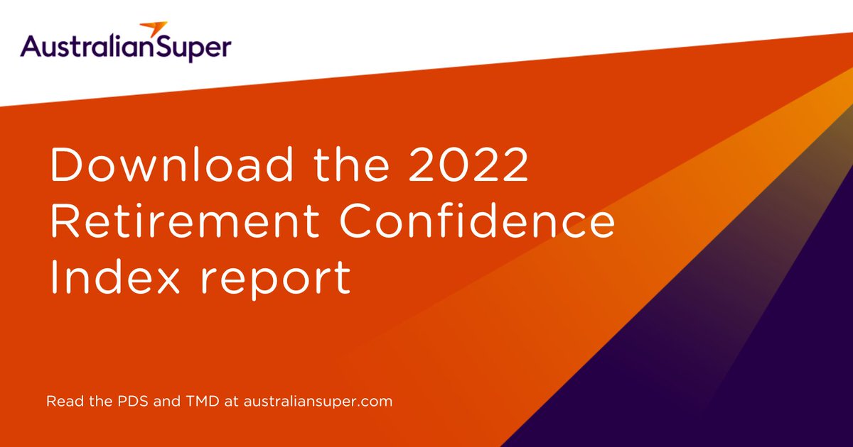 Now in its 6th year, the @AustralianSuper-@MonashUni Retirement Confidence Index (RCI) found that retirement confidence is at an all-time high. Download the report: ausup.me/41fk3xV Read the PDS and TMD at ausup.me/3ZuXW59