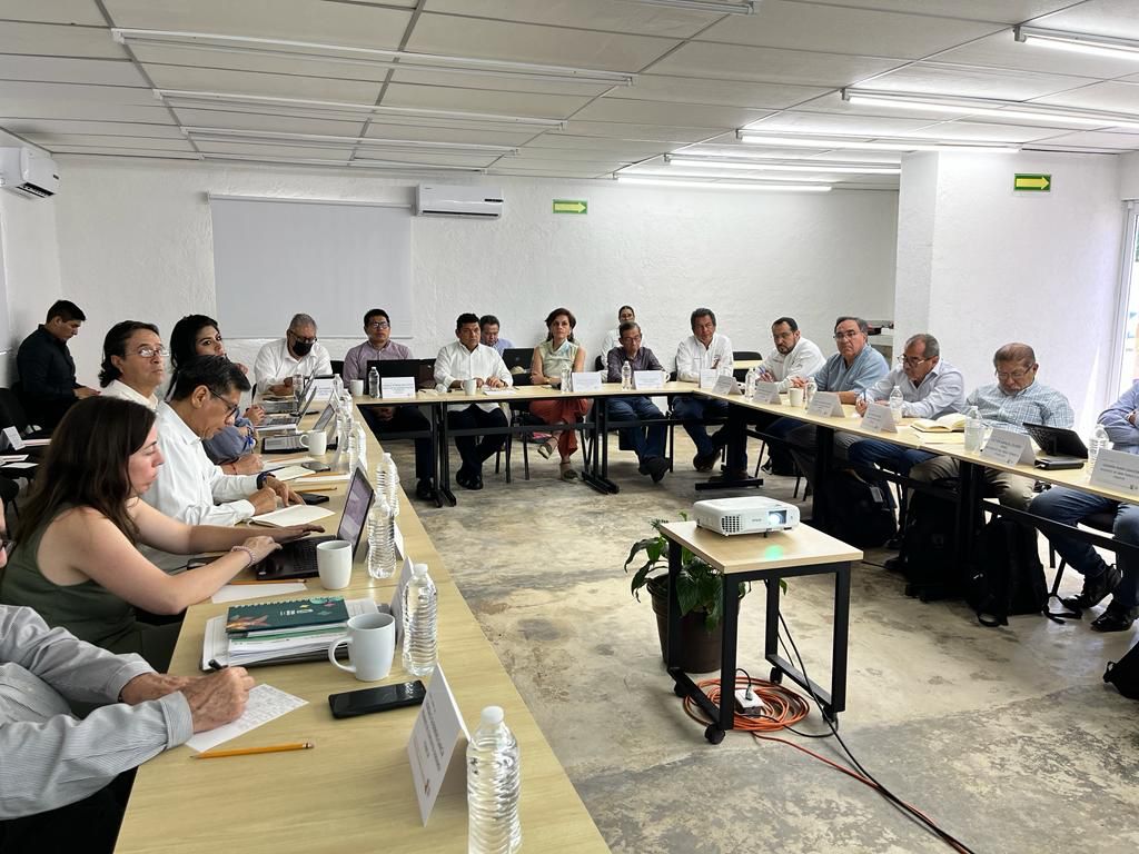 TabascoJavier's tweet photo. Seguimos trabajando en la gran obra del @TrenMayaMX para cumplir el compromiso de que sea inaugurado en diciembre de 2023; hoy nos reunimos en #Mérida con equipos de los 7 Tramos y los avances continúan conforme a programa. 

#SúbeteAlTren https://t.co/u9M0ta1YSo
