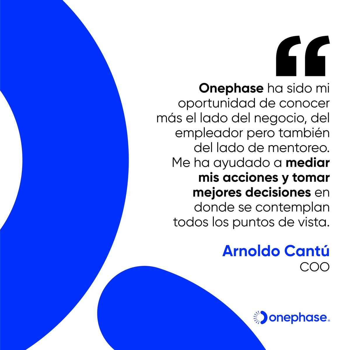 bestplacetocode's tweet image. Los colaboradores de @OnephaseLLC nos comparten sus experiencias trabajando en esta empresa, en este caso te compartimos la opinión de Arnoldo Cantú, COO. 🙌🏻

#onephase #software #innovation #development  #BP2C