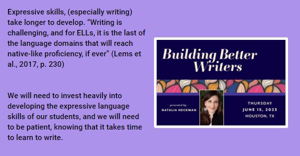 irina_mcgrath's tweet image. I absolutely ♥️ this book. This is one of the best books on writing instruction for #ELLs #MLLs Thank you @NataliaESL for this great resource! @Seidlitz_Ed