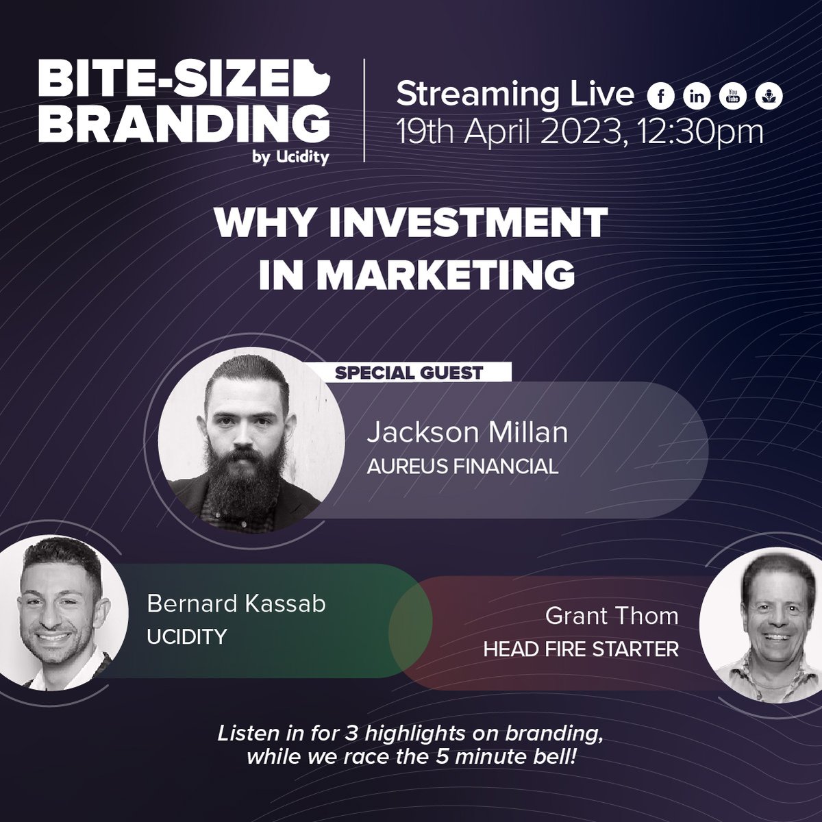 growwithucidity's tweet photo. DON'T MISS THIS AMAZING EPISODE IN A FEW HOURS!

▶12:30 PM Sydney
▶Wednesday, 19 April 2023
▶Join us on Facebook, YouTube or LinkedIn

Facebook - https://t.co/kFFawrXvco
YouTube - https://t.co/UJSxeGFUU5
LinkedIn - https://t.co/Zr087DGI2F https://t.co/B75e46VyRH