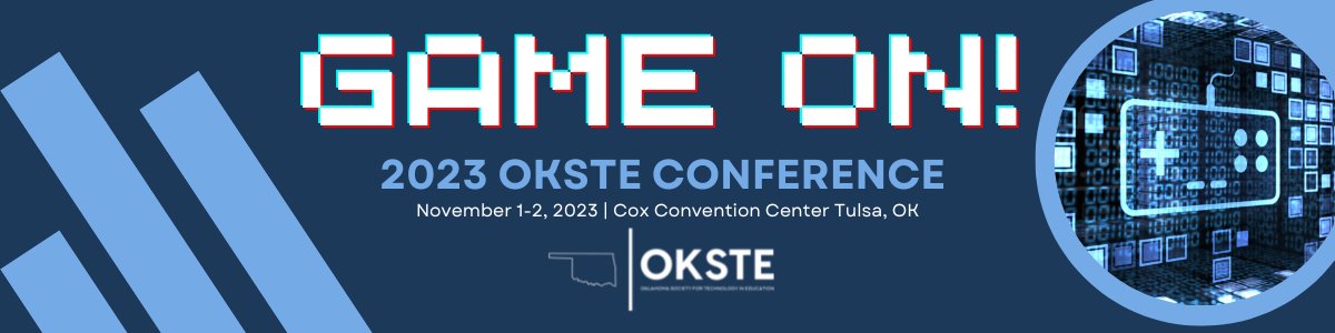 Save the Date!  November 1-2, 2023 | Cox Convention Center | Tulsa, OK

#okste #oklaed #stem #edtech #edtechchat