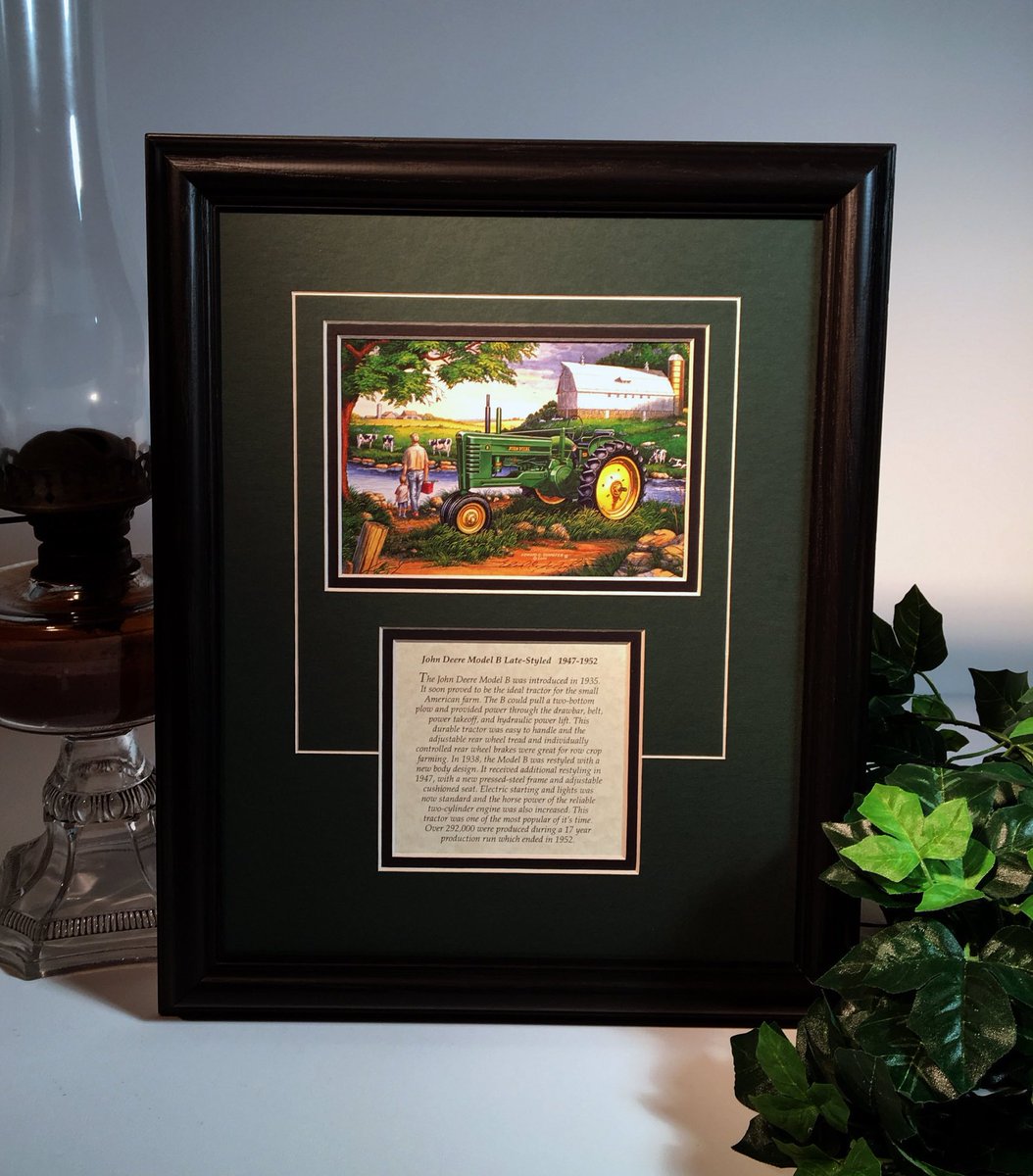 ESchaeferart's tweet photo. Excited to share this art image from my #etsy shop: American Memory Prints Art by Ed Schaefer John Deere Model B Late-styled  1947 to 1952 with History or poem great gift for John Deere lover. https://t.co/Iost2ADihZ https://t.co/4dYxTeBVpt