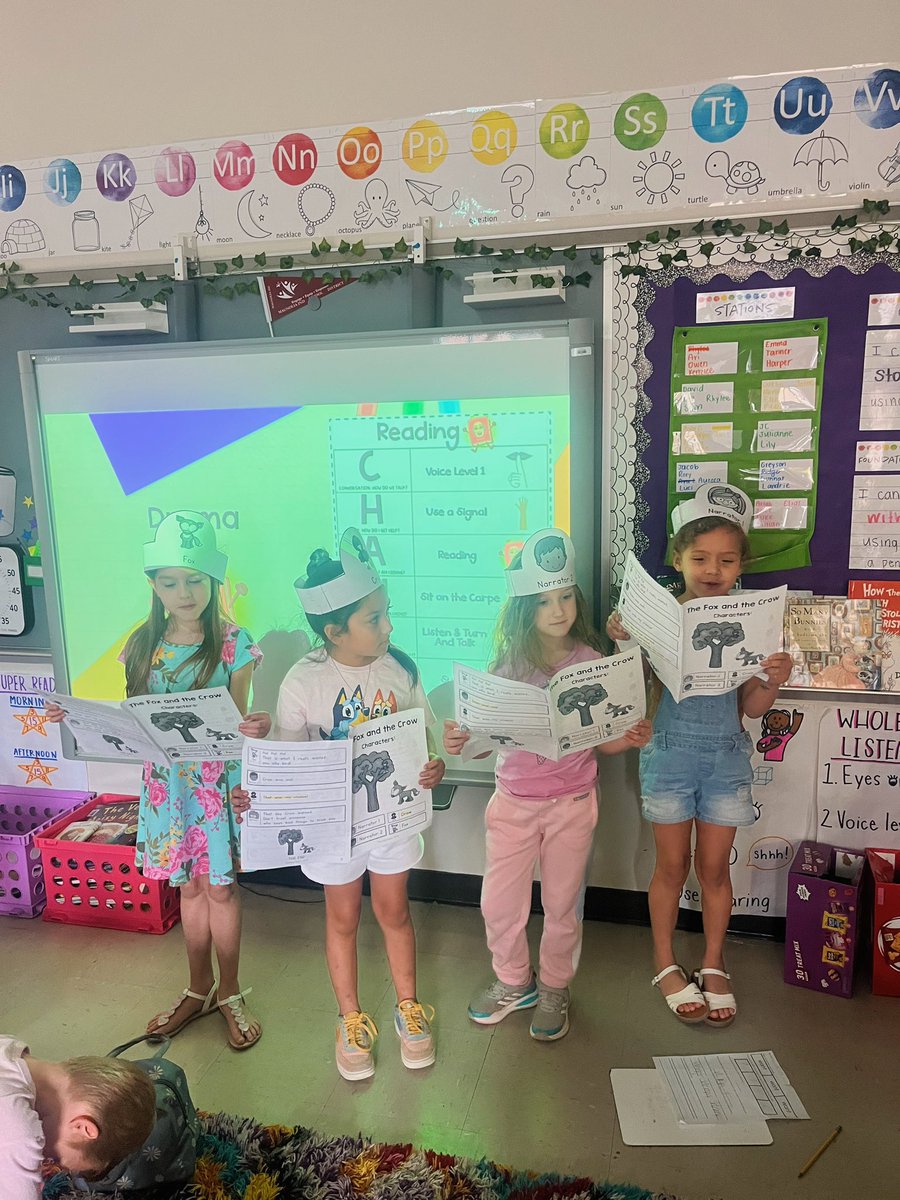 msshingler's tweet photo. As you can tell by the giggles, the prosody was through the roof today during our reader’s theater. #NSE1team #MISDpageturners #BuildingFluency https://t.co/wrysrXufKD