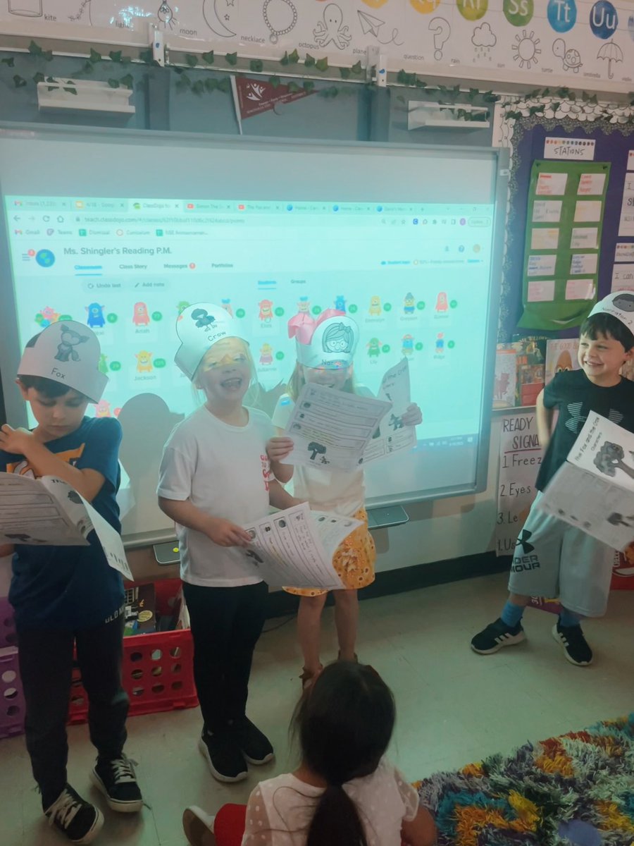 msshingler's tweet photo. As you can tell by the giggles, the prosody was through the roof today during our reader’s theater. #NSE1team #MISDpageturners #BuildingFluency https://t.co/wrysrXufKD