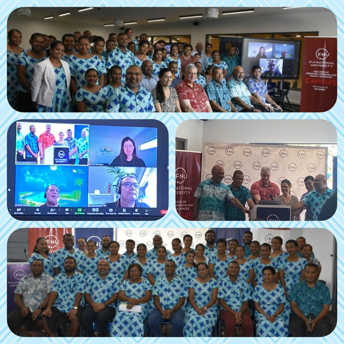 #DoneandDusted  
#SoftLaunch of the <a href="/FNUFiji/">Fiji National University</a> <a href="/FNUFijiMedical/">FNU College of Medicine, Nursing and Health Sci</a> #InstitutionalResearch #DataRepository
Thank you <a href="/dfat/">Department of Foreign Affairs and Trade 🇦🇺</a> , <a href="/spc_cps/">Pacific Community</a> &amp; <a href="/MOHFiji/">Ministry of Health & Medical Services - Fiji</a> for your unending support
#FIPHR #Impactful #BeyondtheRegion
@DeanCMNHS <a href="/DonaldWilsonFJ/">DW</a>