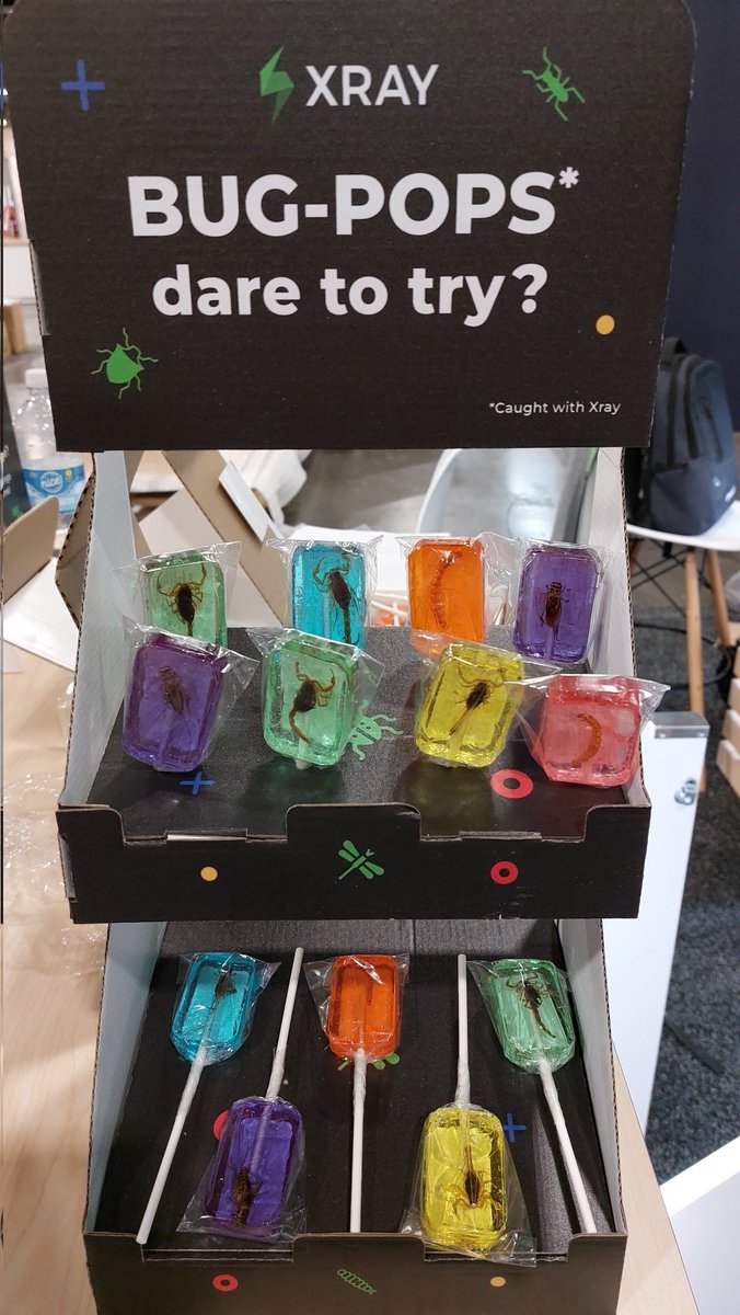 Dare to try our bug-pops? Come by @XrayApp booth #AtlassianTeam23 #Xray