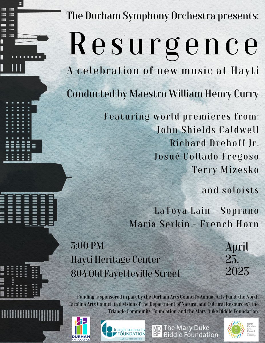 Do you have your tickets for this weekend? 3PM This Sunday Apr 23rd at Hayti Purchase Here: tinyurl.com/DSORESURGENCE