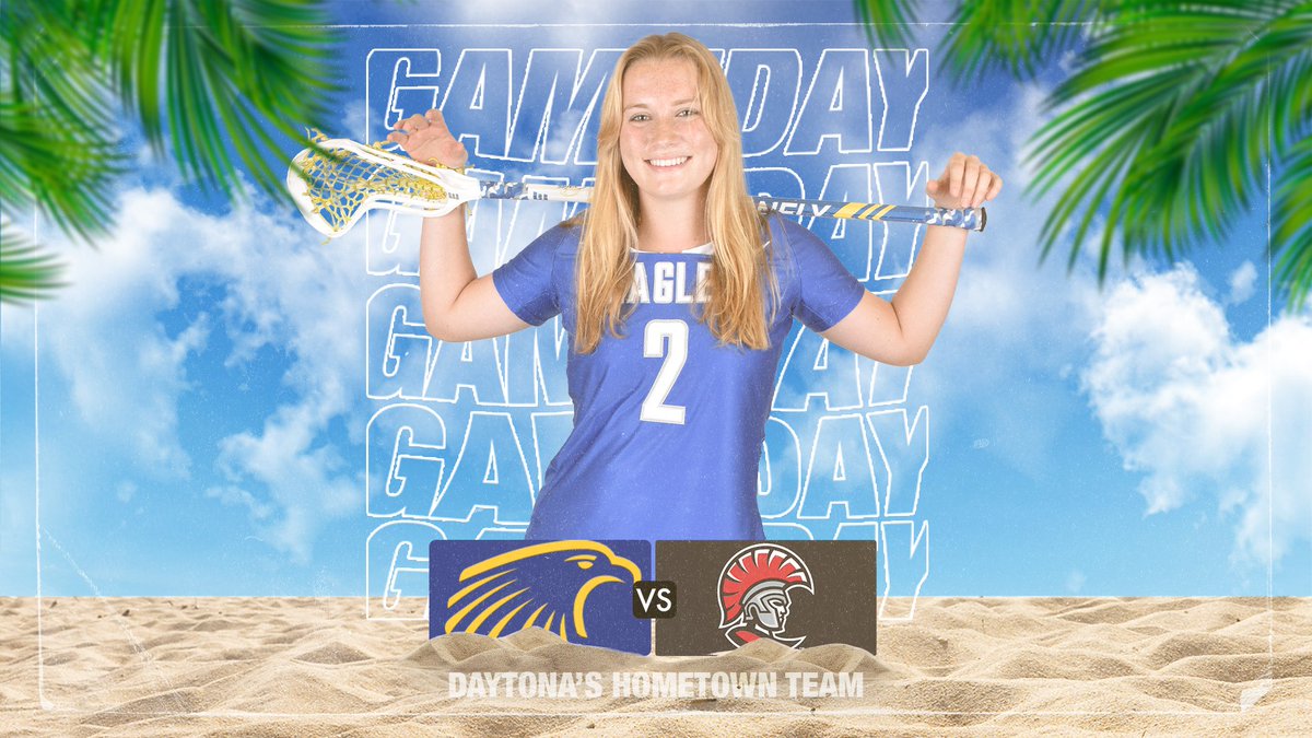 ERAUWLAX's tweet photo. Last home game of the season for @ERAUWLAX 

#14🦅 vs #3 @TampaWLax 
⏱3 PM
📍Daytona Beach, Fla.
🎟https://t.co/S5X1R4InAB
🖥https://t.co/UAkLwUt06b
📈https://t.co/2HYHpXm8MW
#GoERAU #DaytonasHometownTeam https://t.co/ayZkBcIW4z