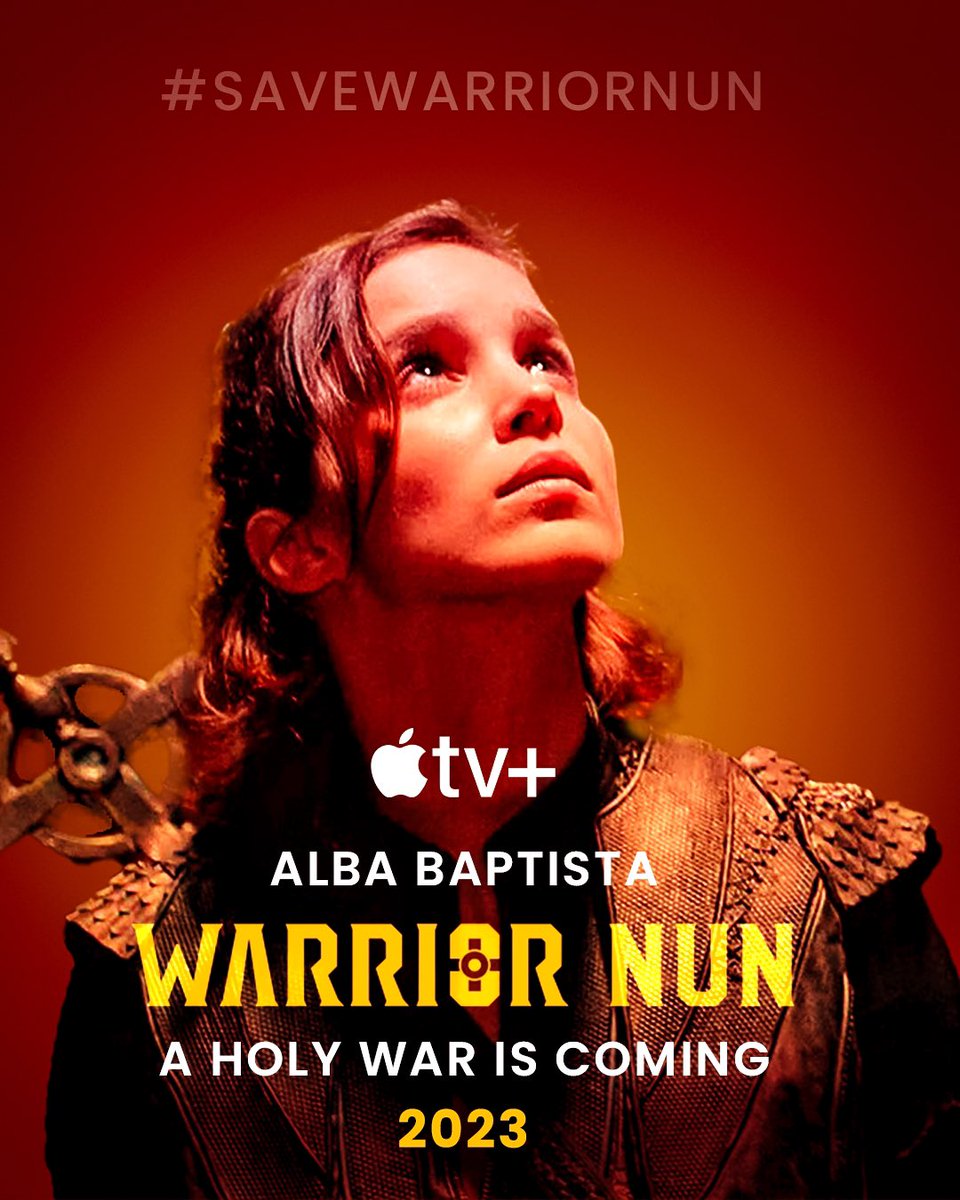 HEY @AppleTVPlus look into picking up Warrior Nun for a 3+ Season!! 

APPLETV FOR NUNKIND 
#SaveWarriorNun #WarriorNun