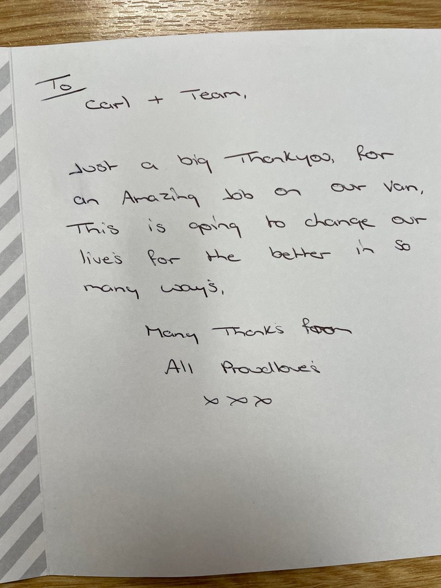 Another lovely thank you card from one of our happy customers 😀 #customerscomefirst #customerservice #bestpartofthejob