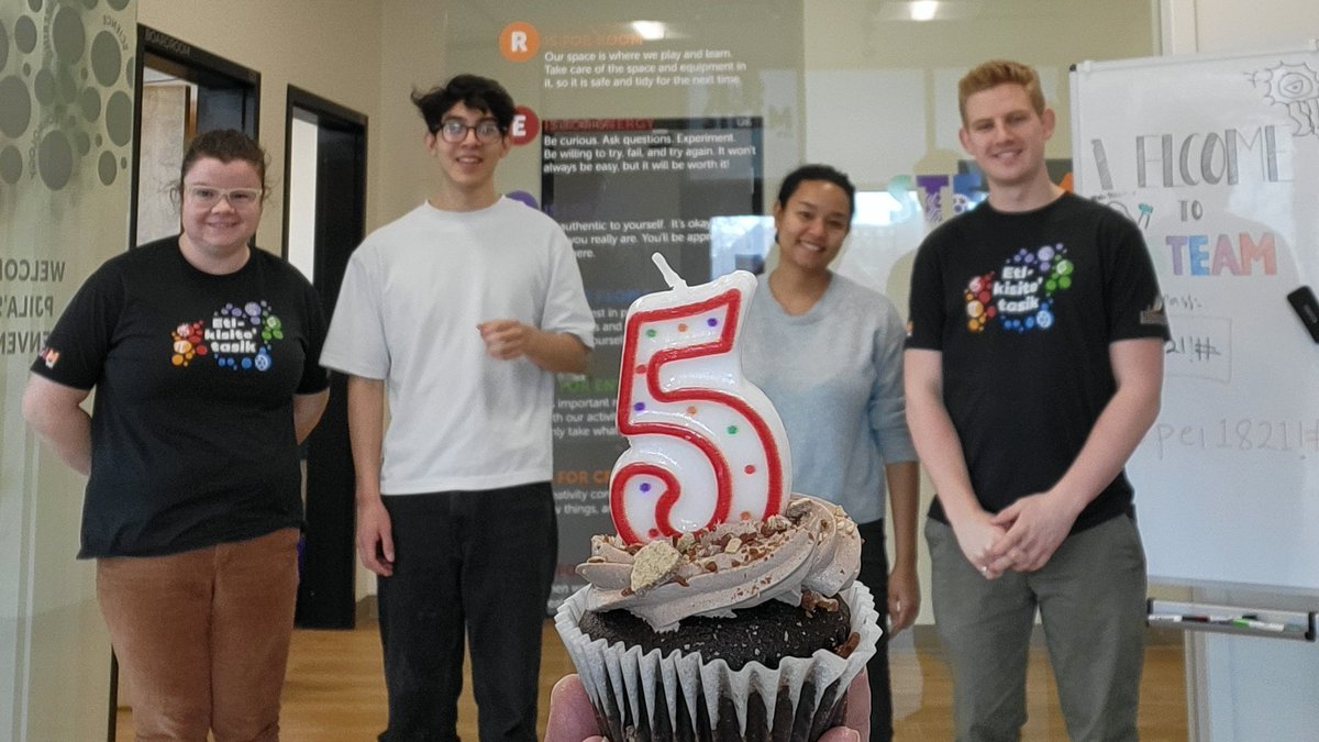 Happy 5th Anniversary to us! Officially 5 years ago today that STEAM PEI was incorporated as a non-profit. Spontaneous photo op...missed about 3/4 of the STEAM Team, but hard to catch everyone in one place at the same time.