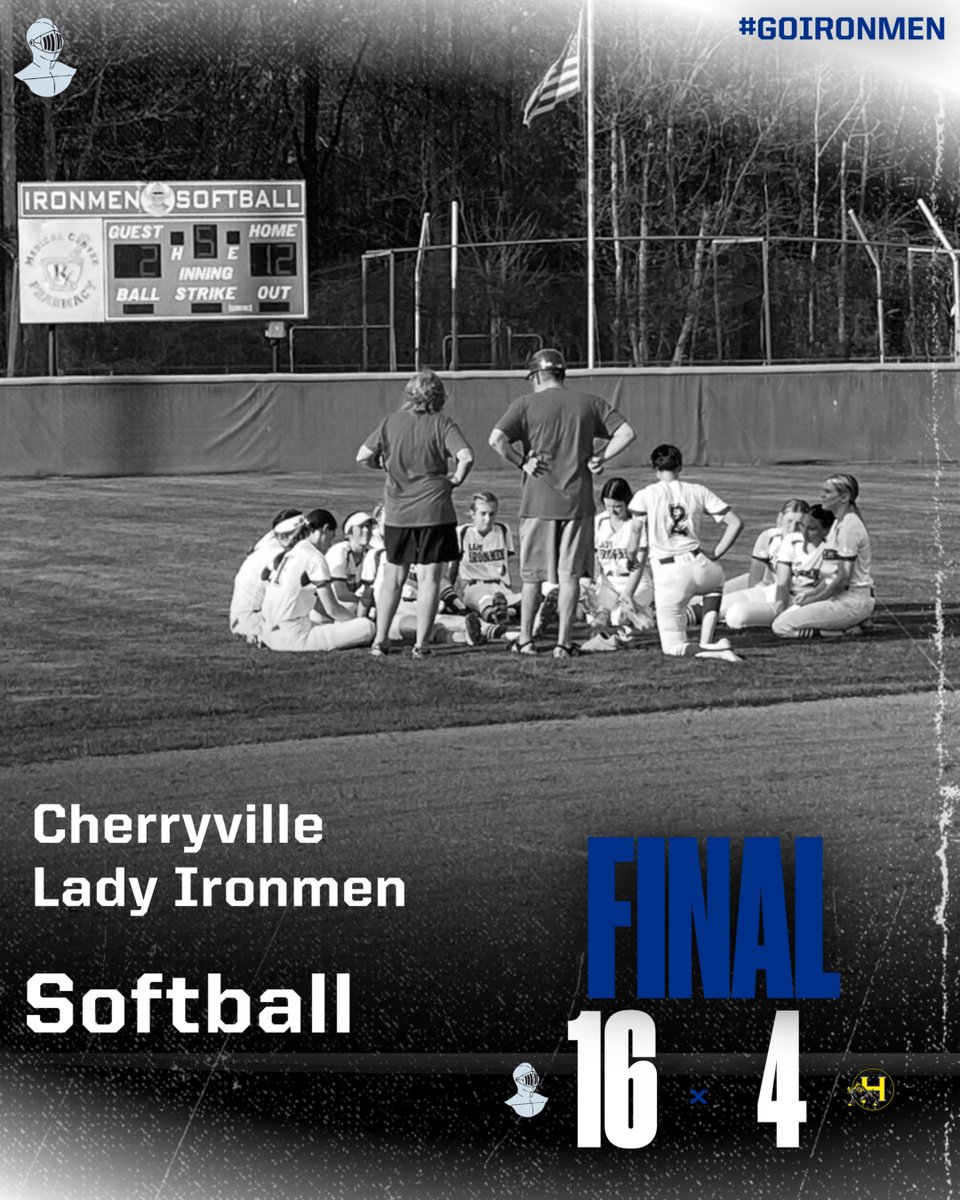 Lady Ironmen Softball team with a big 16-4 win tonight at Highland. Congrats ladies