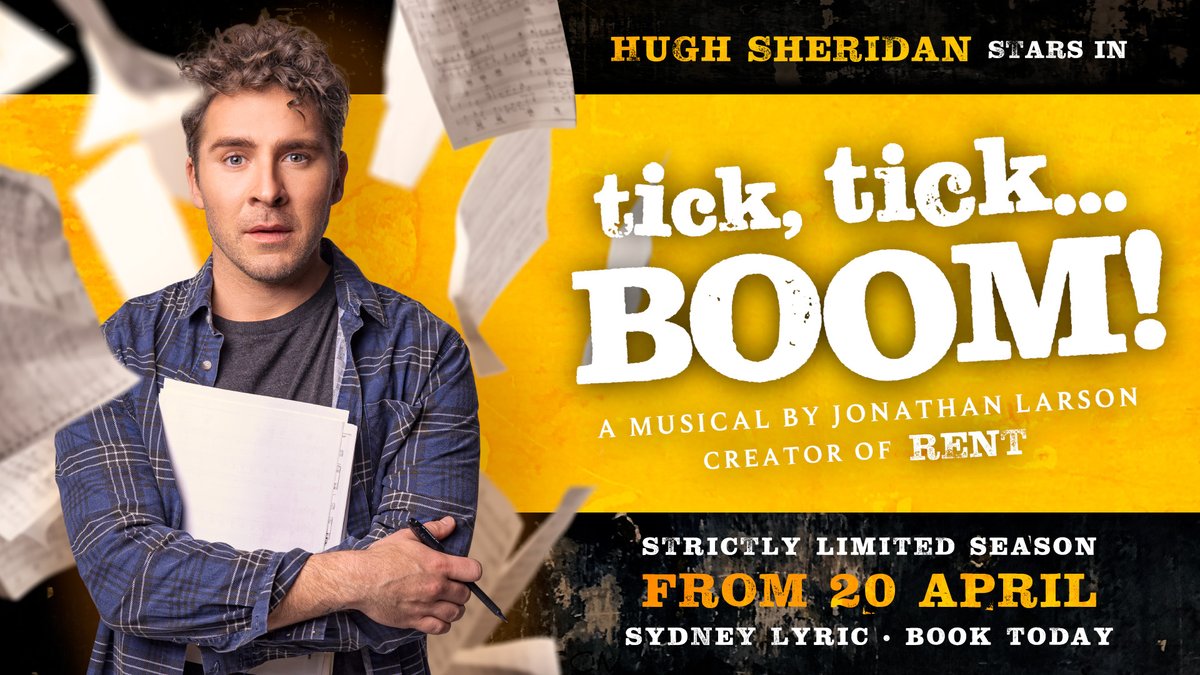 Before RENT there was tick, tick…BOOM! Playing for 8 performances only, starting tomorrow night!

sydneylyric.com.au/tick-tickboom/