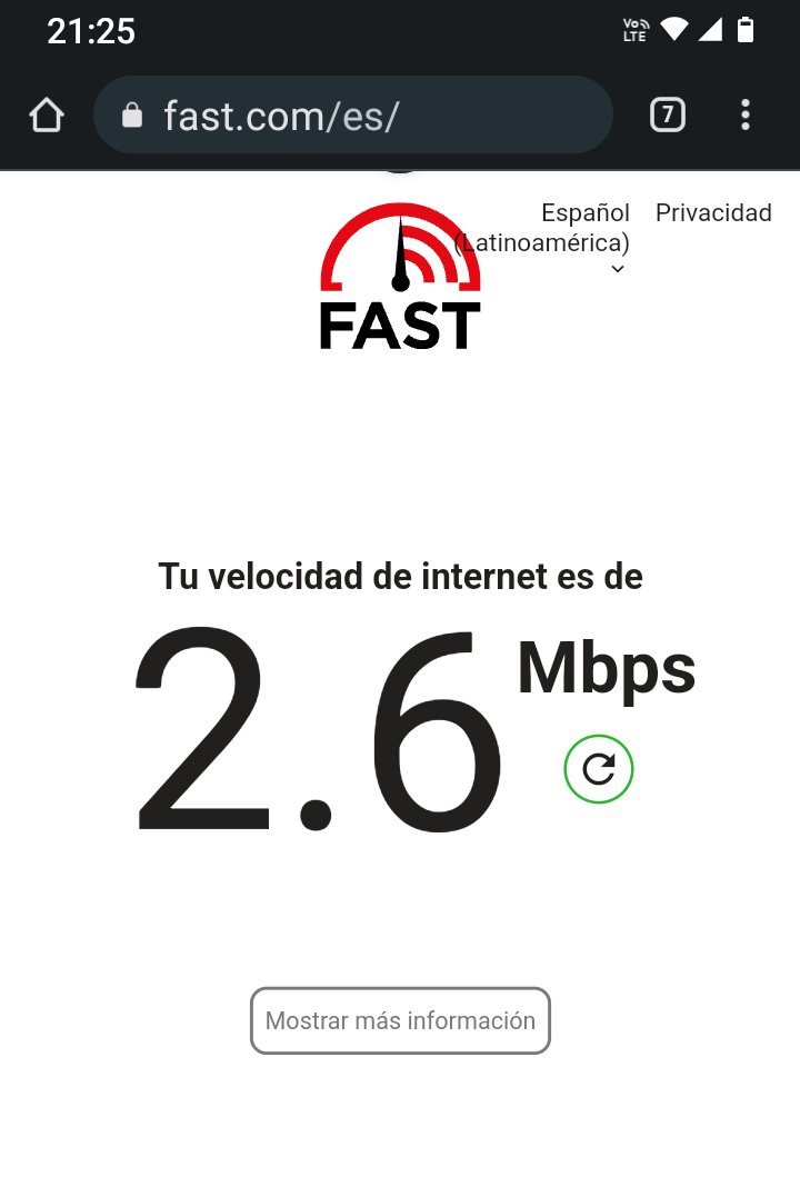divinare32's tweet photo. Pago por cien megas y @PersonalFlow_At me da está velocidad. Hace un mes que está igual y a veces ni tengo internet @DNDConsumidor @BAconsumidor https://t.co/9iXZIhpt1K