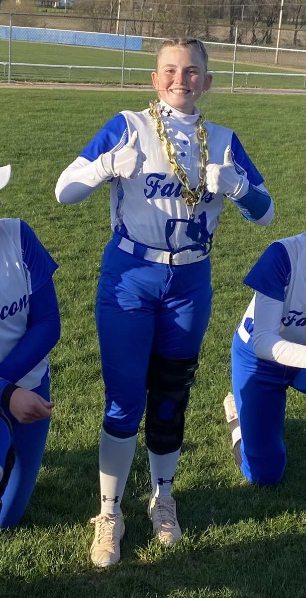 RDSBSoftball's tweet photo. Maddie “Maddog” Biltoft with the game ending hit tonight gets the #WearTheChain !!!!
It wasn’t the prettiest of games but tonight felt better than last Wednesday, Friday and Saturday.
#ClimbTheLadder 🪜#RDSB https://t.co/3sJMwH80Bg