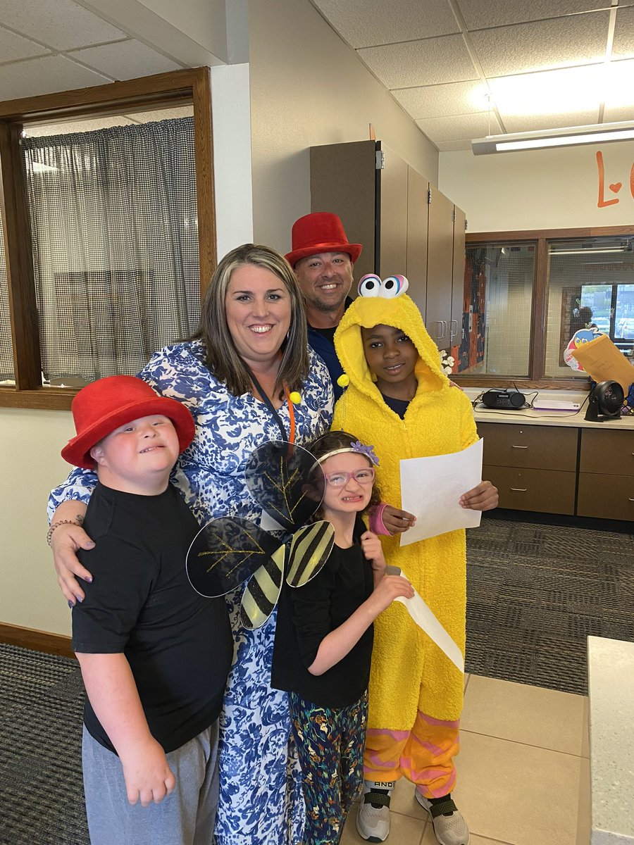MRE knows how to celebrate birthdays with singing and costumes and cards. Thank you students and staff for making today a great day! #mrerocks