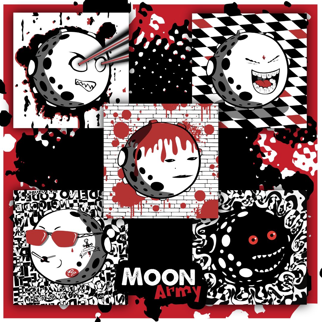 cryptobyls's tweet photo. Moon Army #MoonArmyNFT drop surprise is live on @opensea 🌚

Even in Moon Army, there's some Renegade Moons and they are not very welcoming 🌚🔴⚪️  at least you are warned ⚠️

And, icing on the cake, they are all signed ✍🏻 I let you discover it 

https://t.co/NOTu1YWDEI 

#NFT #NFTCommunity #NFTCollection #MoonArmy
