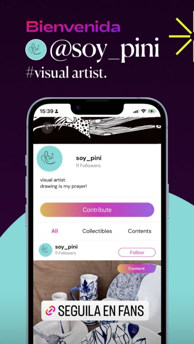 This week we have a new #creator to introduce you to! Soy_pini the artist, she speaks of women through multiple mediums: digital, painted ceramics, canvas.

 If you like it, share it!

#art #fanstastic #influencer 

Follow her on this link: fanstastic.page.link/K7xs