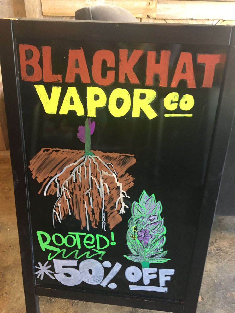 blackhatcigs's tweet photo. Rooted is the Flavor of the Week: Creamy tarot root with a touch of lavender is a perfect palate cleanser and it's 50% off all week at the shops!
————⠀⠀⠀
✌️❤️😤⠀⠀⠀
————⠀ ⠀⠀

#vape #vapeshop #ecig
#ecigarettes #ejuice #eliquid https://t.co/NOKveZEbga