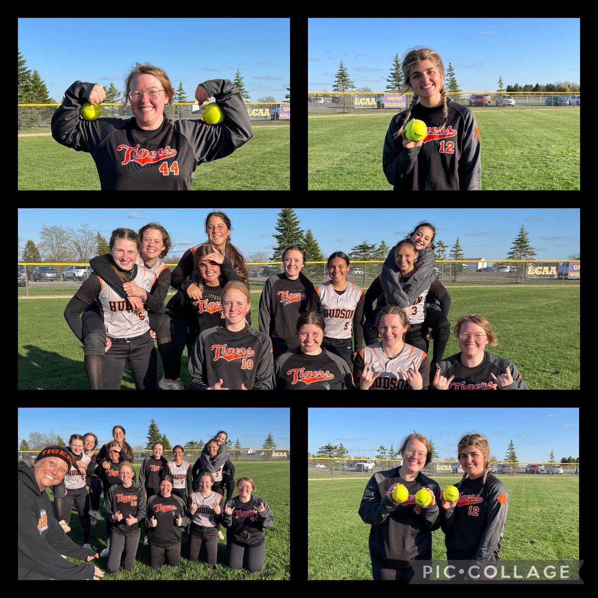 HudsonTigerSB's tweet photo. The Lady Tigers improve to 7-1 (4-0 LCAA) after sweeping Onsted 21-0 and 17-1. Congrats to Dinah and Camryn on their homers! 🧡🥎🖤 https://t.co/LtDSVPXF6M