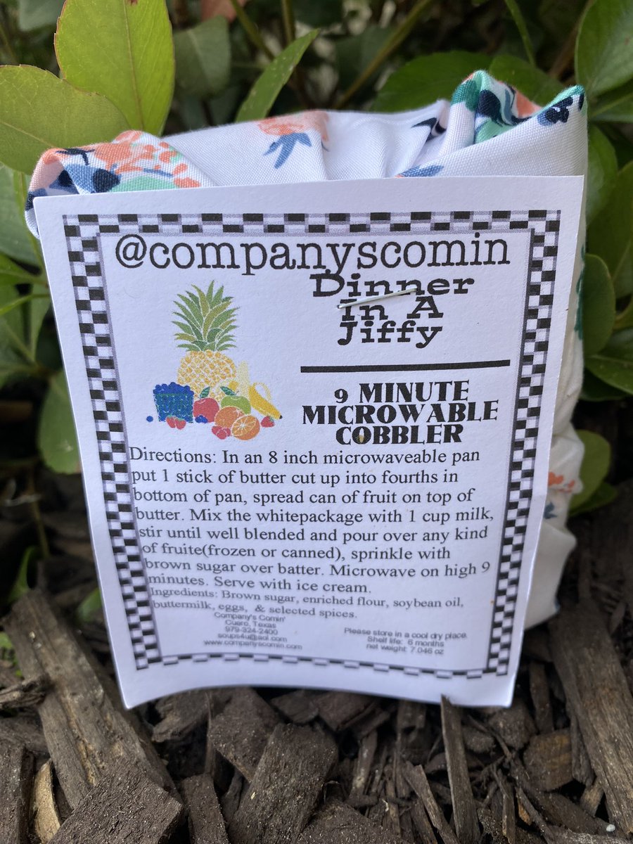 companyscomin's tweet photo. Homemade cobbler in 9 minutes! It also comes in gluten free. https://t.co/kG55qGYke0