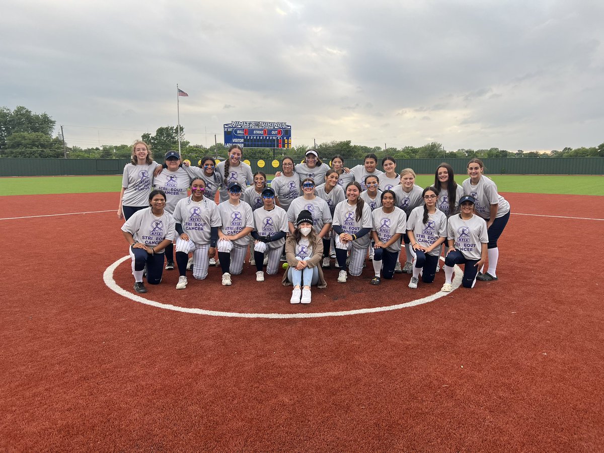 Striking out cancer one pitch at a time 🥎💜🎗️