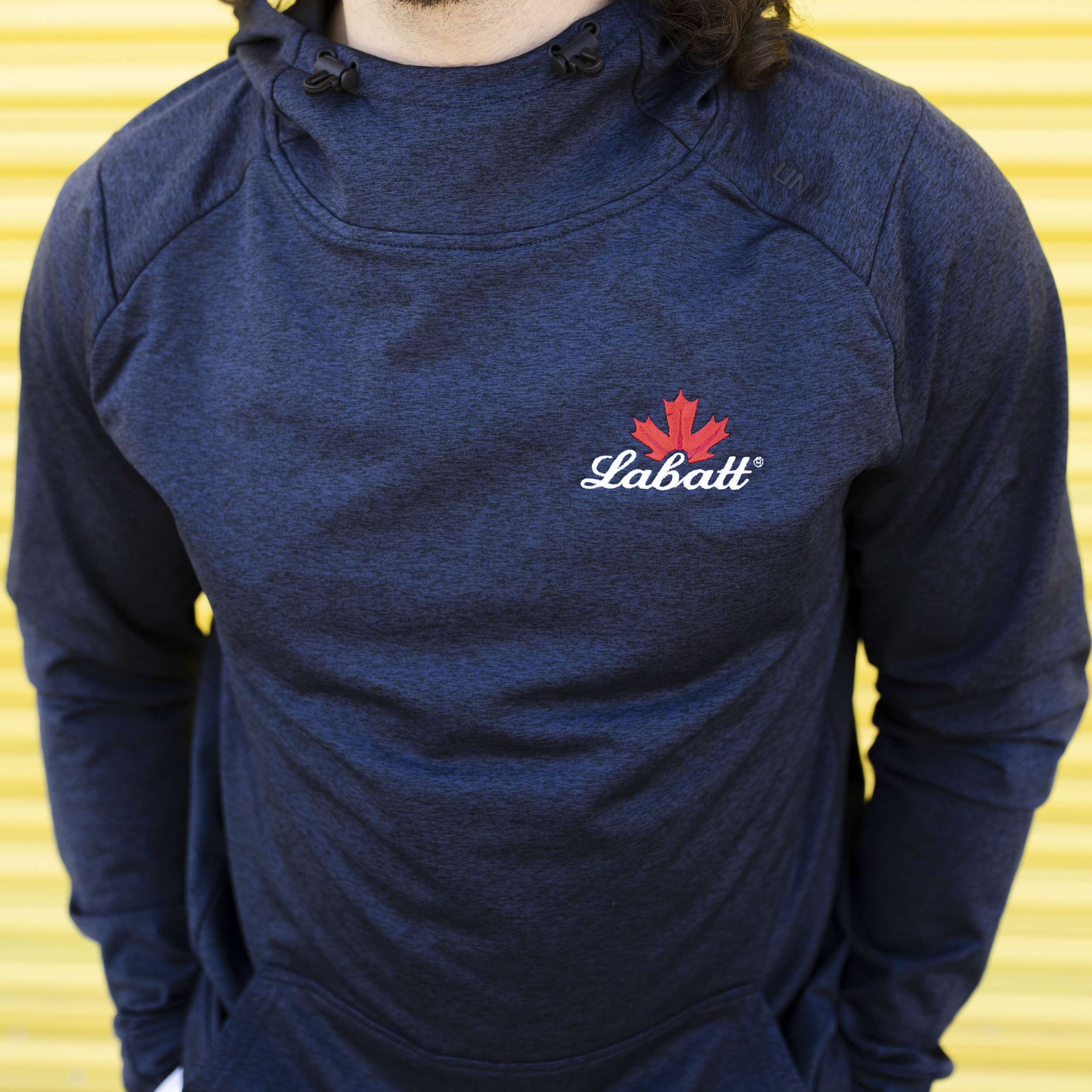 Labatt Blue Light on X Because the beers don t warm you up well on early spring days at the links we brought in this UNRL midweight golf hoodie. Up your game here