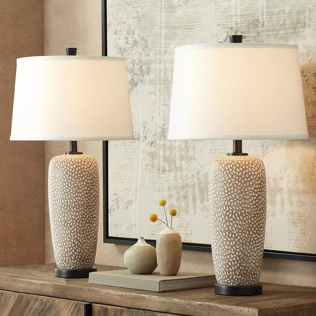 LampsPlus's tweet photo. Bring serene and natural beauty to your home with a beige, pebbled #TableLampSet, perfect for illuminating coastal-inspired décor 💛 #myLampsPlus
Featured:
Anna Beige Pebbled Coastal Modern Table Lamps Set of 2- Style 286y0
#TwoforTuesday #TableLamps #TableLamp #CoastalLighting https://t.co/HYPum071Md