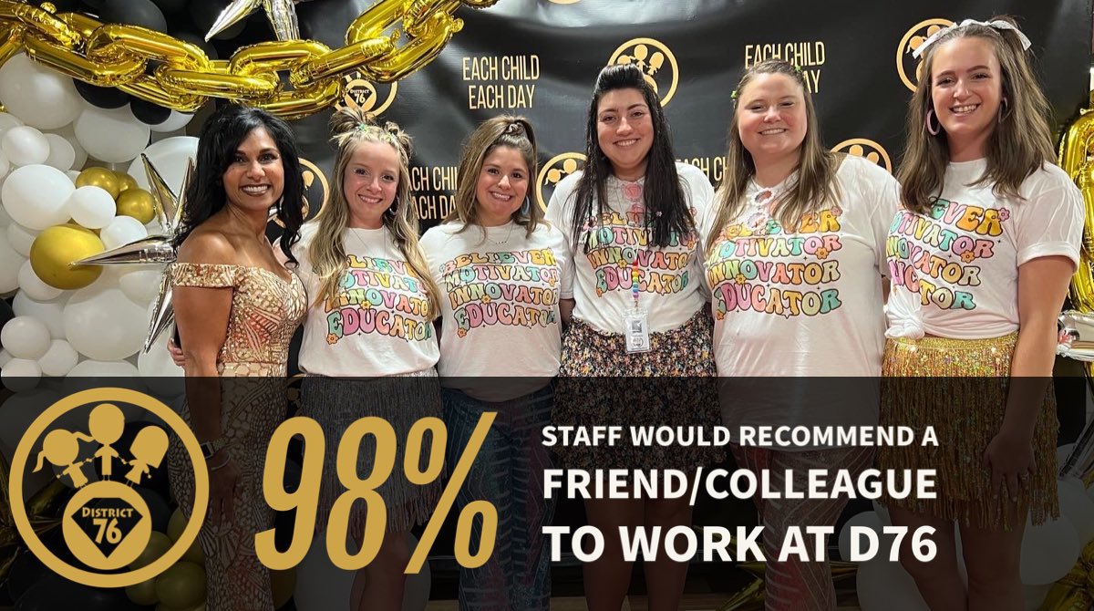 DLDistrict76's tweet photo. 98% of staff would recommend a friend or colleague to work at District 76. Open positions available at the #SparkleOn District! #D76Diamonds  https://t.co/bLtGJ2uphb https://t.co/3jFtMlCedH